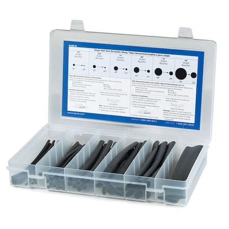 Shrink Tubing Kit,Single Wall,PK50