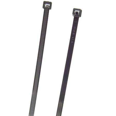 Standard Tie, Black, 8", 18lb., PK1000