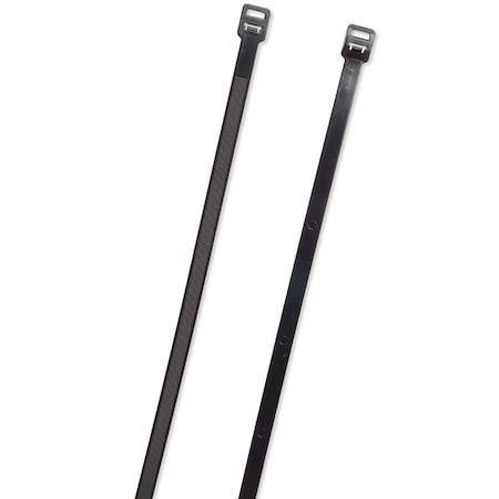 Releasable Tie, Black, 7.6", 50lb., PK100