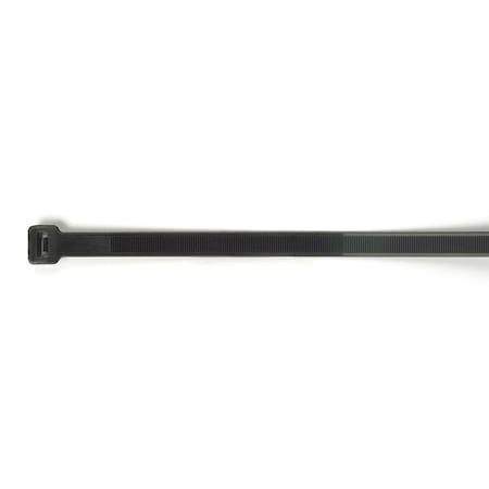 Wide Strap Tie, Black, 15.1", 120Lb, PK25