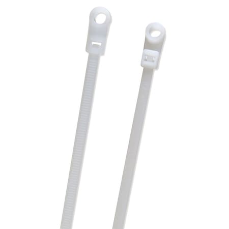 Mounting Tie, White, 16.2", 120Lb, PK100