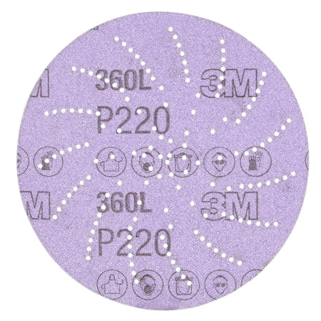 Abrasive Disc, 5 in Dia, Aluminum Oxide, P220 Grit