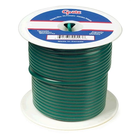 Primary Wire, 12 Gauge, Green, 100 Ft Spool