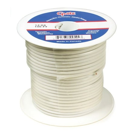 Primary Wire, GPT, 14 AWG, Copper, Gray, PVC Jacket, Stranded