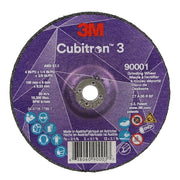 Depressed Center Grinding Wheel, Type 27, 4 in Dia, 0.25 in Thick, 3/8 in Arbor Hole Size, Ceramic