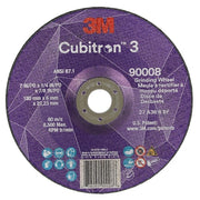 Depressed Center Grinding Wheel, Type 27, 7 in Dia, 0.25 in Thick, 7/8 in Arbor Hole Size, Ceramic