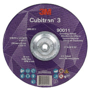 Depressed Center Grinding Wheel, Type 27, 9 in Dia, 0.25 in Thick, 5/8"-11 Arbor Hole Size, Ceramic