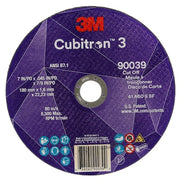Abrasive Cut-Off Wheel, Type 27, 7 in Dia, 0.09 in Thick, 7/8 in Arbor Hole Size, Ceramic, 60 Grit