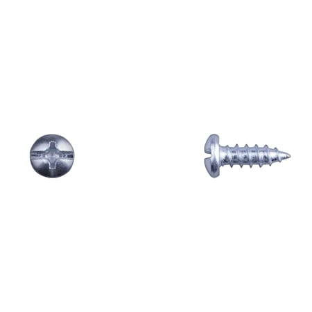 Zinc License Plate Screws 1/4" No 14X3/4" Combo Drive PK100