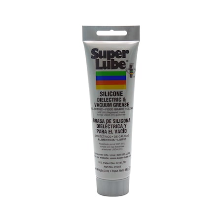 Dielectric Grease, Silicone, H1 Food Grade, NGLI Grade 2, 3 oz tube, White