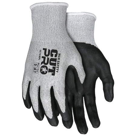 Cut Resistant Coated Gloves, Cut Level A7 ,Palm Coated ,Nitrile ,Foam ,M 12 PK