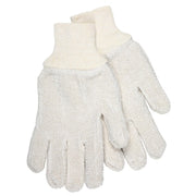 Terry Cloth Heavy Weight Glove, Knit Wrist Cuff Back: Natural, L, 12 PK