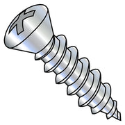Sheet Metal Screw, #10-16 x 3/4 in, Zinc Plated Steel Oval Head Phillips Drive, 6000 PK