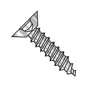 Sheet Metal Screw, #10-16 x 1/2 in, Plain 18-8 Stainless Steel Flat Head Square Drive, 4000 PK