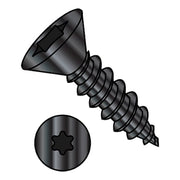 Sheet Metal Screw, #10-16 x 1-1/4 in, Black Oxide Steel Flat Head Torx Drive, 4000 PK