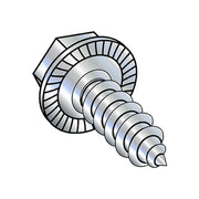 Sheet Metal Screw, 1/4" x 1 in, Zinc Plated Steel Flange Hex Head External Hex Drive, 2000 PK