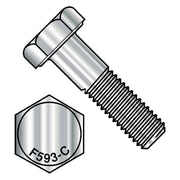 18-8, 1/2"-13 Hex Head Cap Screw, Plain Stainless Steel, 1-3/4 in L, 50 PK