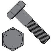Grade 5, 1-1/2"-6 Hex Head Cap Screw, Plain Steel, 3 in L, 4 PK