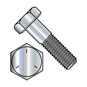 Grade 5, 1-1/2"-6 Hex Head Cap Screw, Zinc Plated Steel, 3 in L, 4 PK