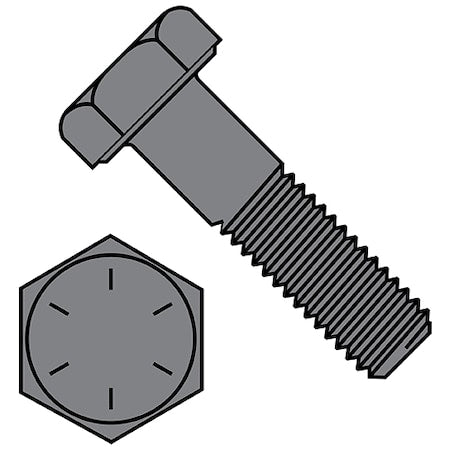 Grade 8, 1-1/2"-6 Hex Head Cap Screw, Plain Steel, 3 in L, 4 PK