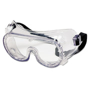 Safety Goggles, Clear Lens, Uncoated, Indirect Vented, Rubber Strap, 22 Series