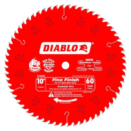 Fine Finish Sliding,10 in dia x 60 Teeth