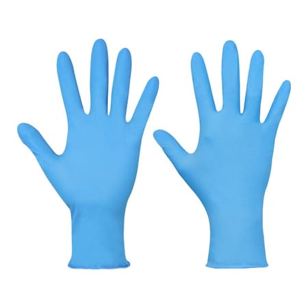Disposable Gloves, Nitrile, Powder-Free, 3 mil, Blue, XL (Size 10), PK100