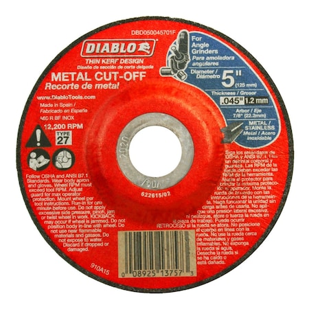 Type 27 Metal Cut-Off Disc,5