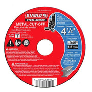 Abrasive Cut-Off Wheel, Type 1, 4-1/2 in Dia, 0.045 in Thick, Ceramic