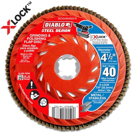 Flap Disc,40-Grit for X-Lock and All G
