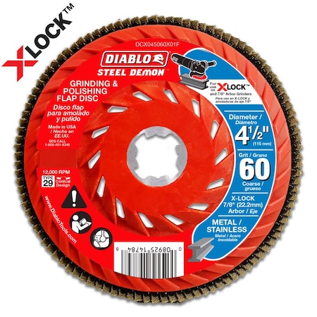 Flap Disc,60-Grit for X-Lock and All G