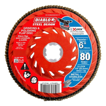 Flap Disc,80-Grit for X-Lock and All G