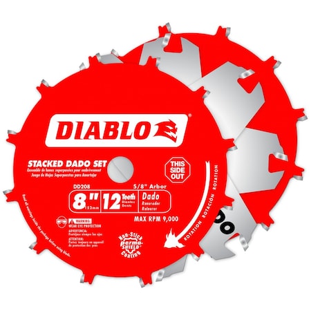 Dado Saw Blade Set,8 in dia