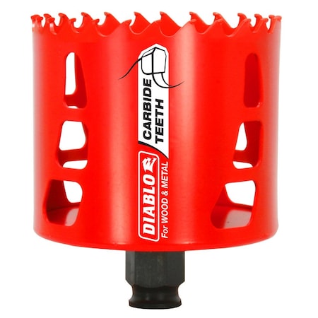 Hole Saw,Diameter:3 1/8",Carbide Tipped