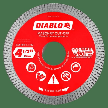 DiamondSawBlade,Diam:4.5",Arbor:5/8