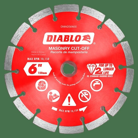 DiamondSawBlade,Diam:6",Arbor:5/8",7/8
