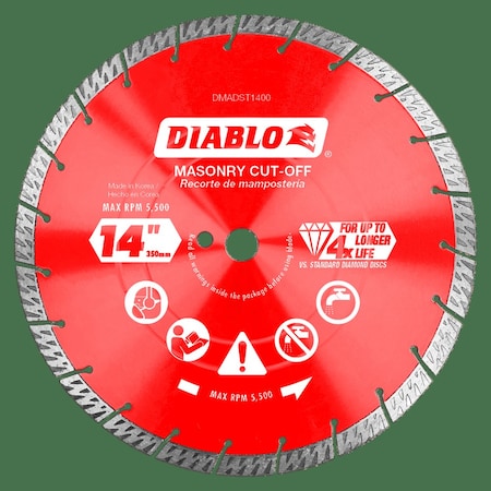 DiamondSawBlade,Diam:14",Arbor:20mm,1
