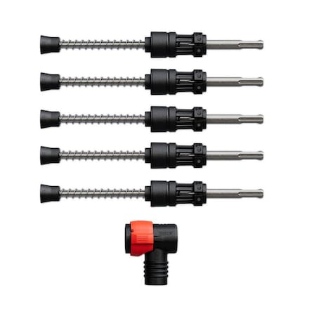 Dust Ext Hammer Drill Bit,1/4 in dia,PK6