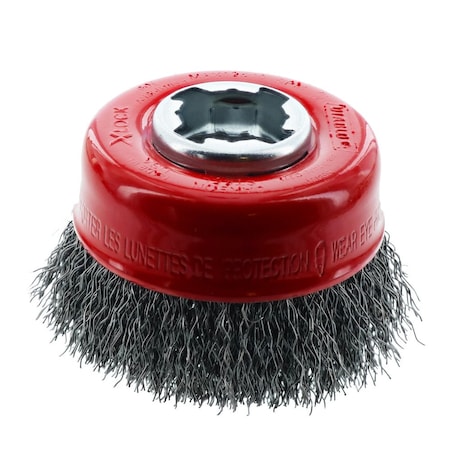 X-LOCK Carbon Steel Crimped Cup Brush,3