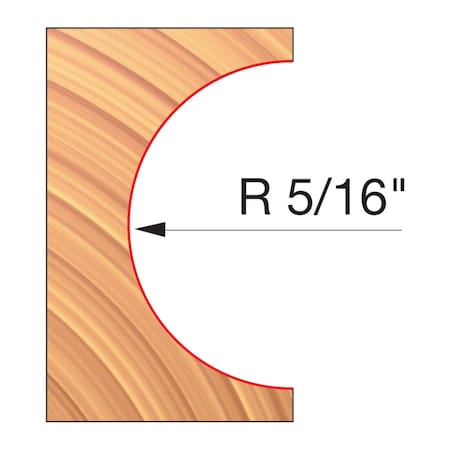 Convex Radius Cutters,5/16 in L Radius