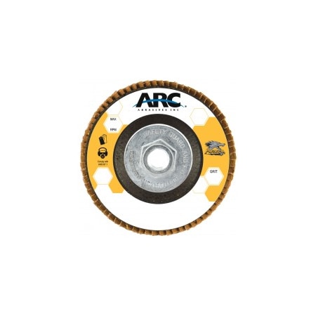 7" x 5/8"-11 T27 - Flat Face PREDATOR Fiberglass Flap Disc, 80 Grit