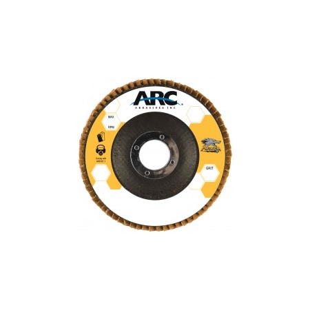 7" x 7/8" T27 - Flat Face PREDATOR Fiberglass Flap Disc, 60 Grit