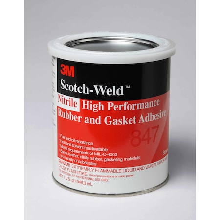 For Rubber and Gaskets Gasket Adhesive, 1 qt, Brown, Temp Range -40 to 180 Degrees F