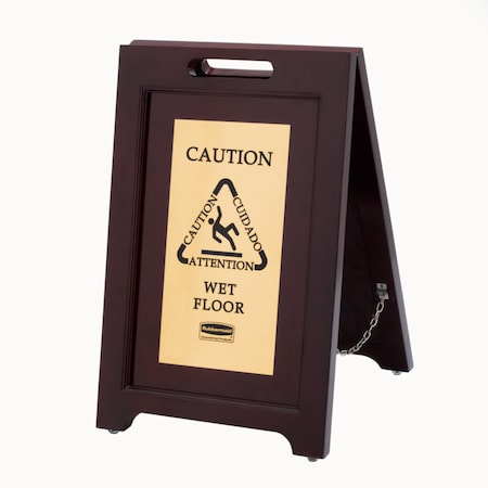 Exec Multi-Ling Caution Sign,Gold