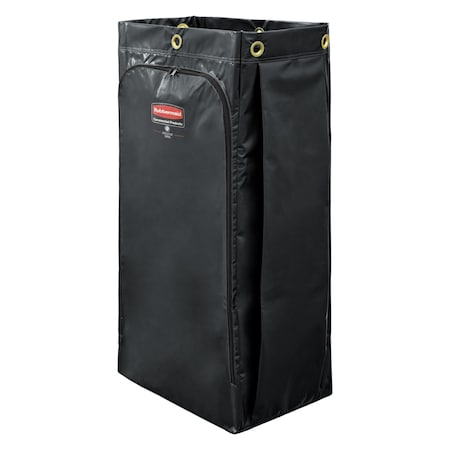 Janitorial Cart Vinyl Bag,34 gal.,Blk