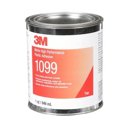 Plastic Adhesive, 1099 Series, Tan, 1 qt, Can