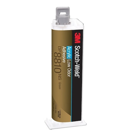 Acrylic Adhesive, DP8810NS Series, Black, Dual-Cartridge, 6 PK, 10 to 1 Mix Ratio