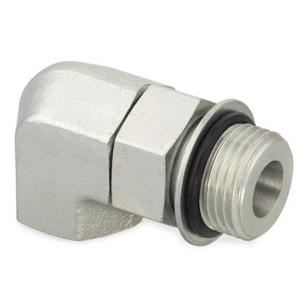 90 Elbow,Steel,3/4 x 1/2 in,SAE x NPTF