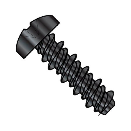 Sheet Metal Screw, #8-18 x 3/8 in, Zinc Black Steel Pan Head Phillips Drive, 10000 PK