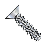 Sheet Metal Screw, #8-18 x 3/8 in, Zinc Plated Steel Flat Head Phillips Drive, 10000 PK